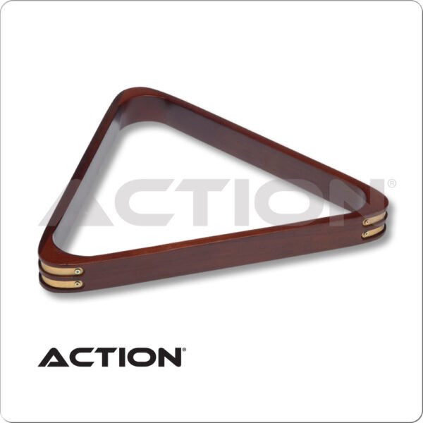 Wooden w/ Brass Corners Triangle Rack - Chocolate